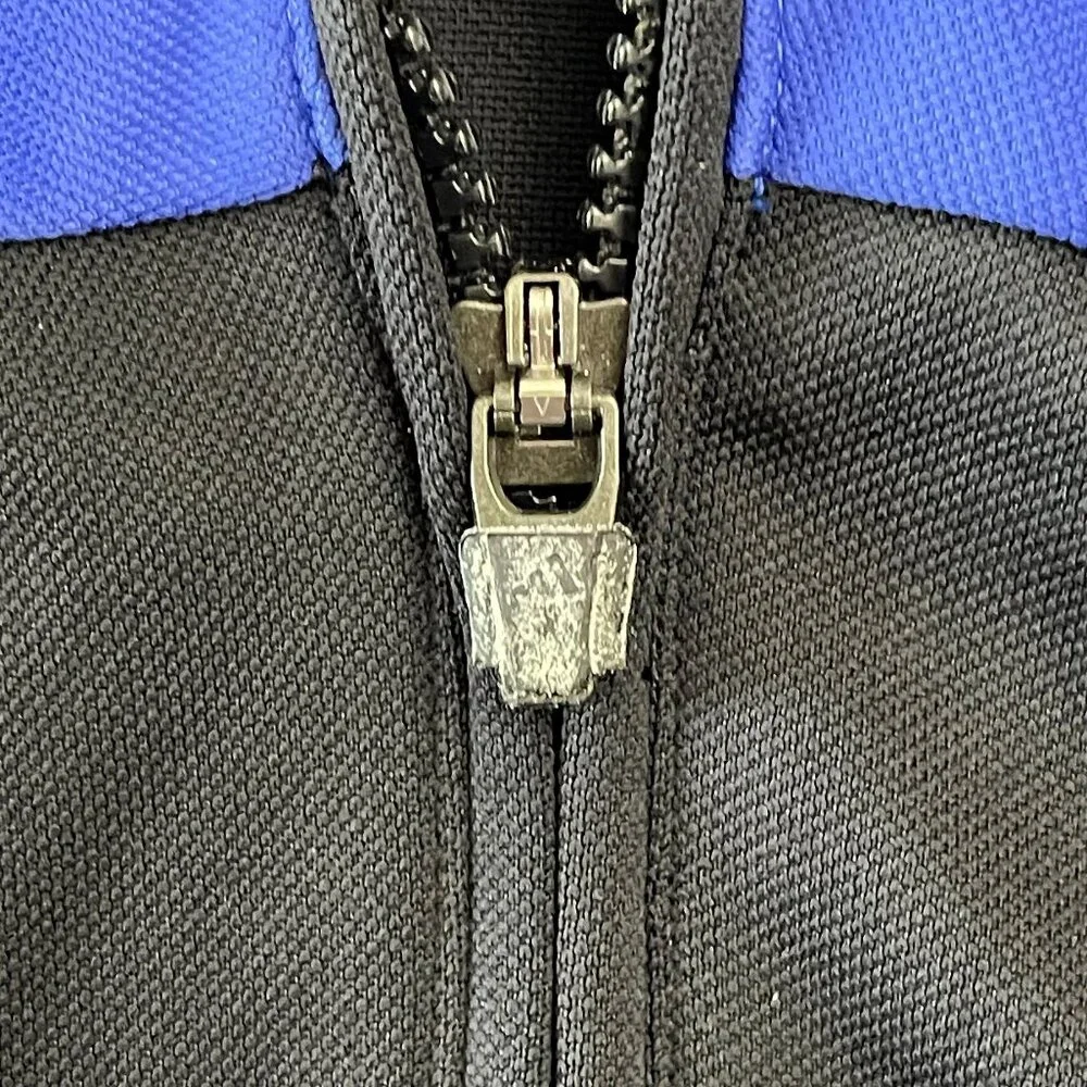 VTG adidas 3 Stripes Track Jacket Size Medium M Blue Black AAL001 Y2K